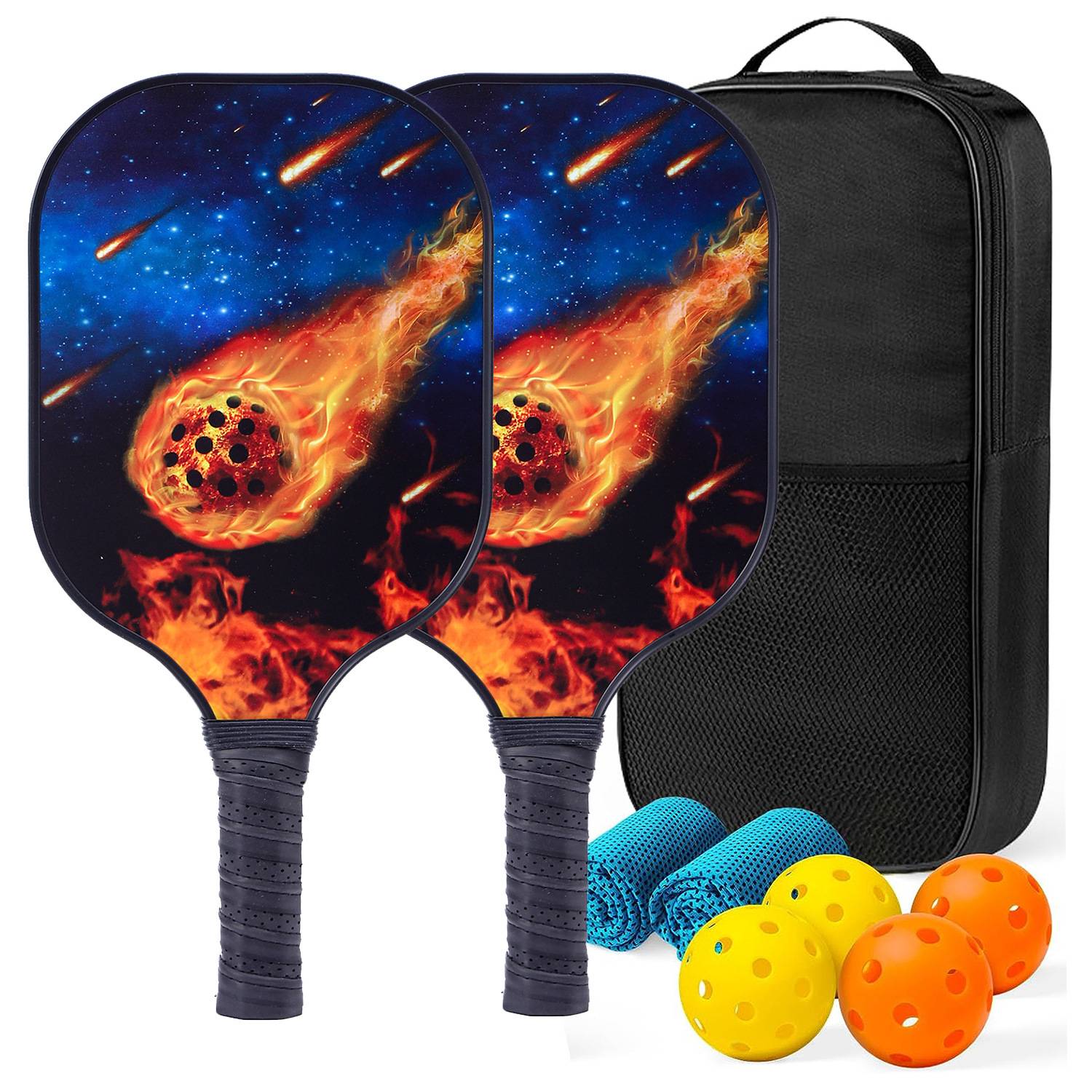 [Glass Fiber] 2 shots+4 balls+one square bag+towel [601]